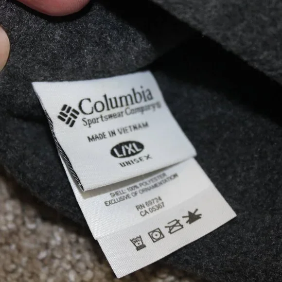 Columbia Gray Fleece Winter Beanie Hat Mens Womens Unisex Size L/XL Large NWT - Picture 3 of 3
